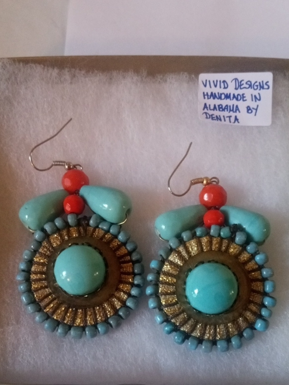 Vivid DesignsDangle Earrings  Handmade In Albania By DENITA